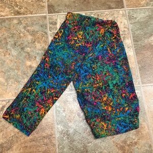 OS Lularoe paint splatter leggings